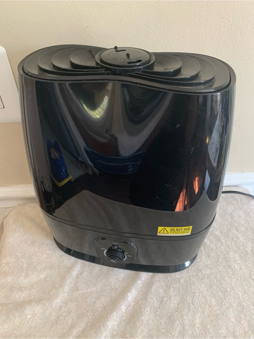 Everlasting Comfort 6L Cool Mist Humidifier Black Ultrasonic Large Room Quiet
